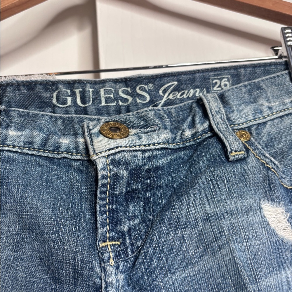 👖 Guess Jeans Distressed Flare Denim | Size 26 | Stud Detail 👖 - Picture 6 of 9